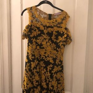 Rene Lion Black and Yellow dress